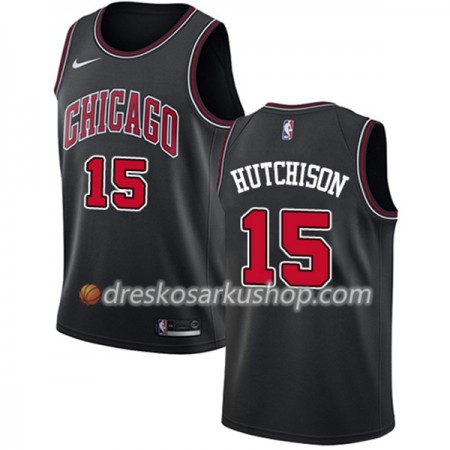 Muški NBA Dres Chicago Bulls Chandler Hutchison 15 Nike Crna Swingman